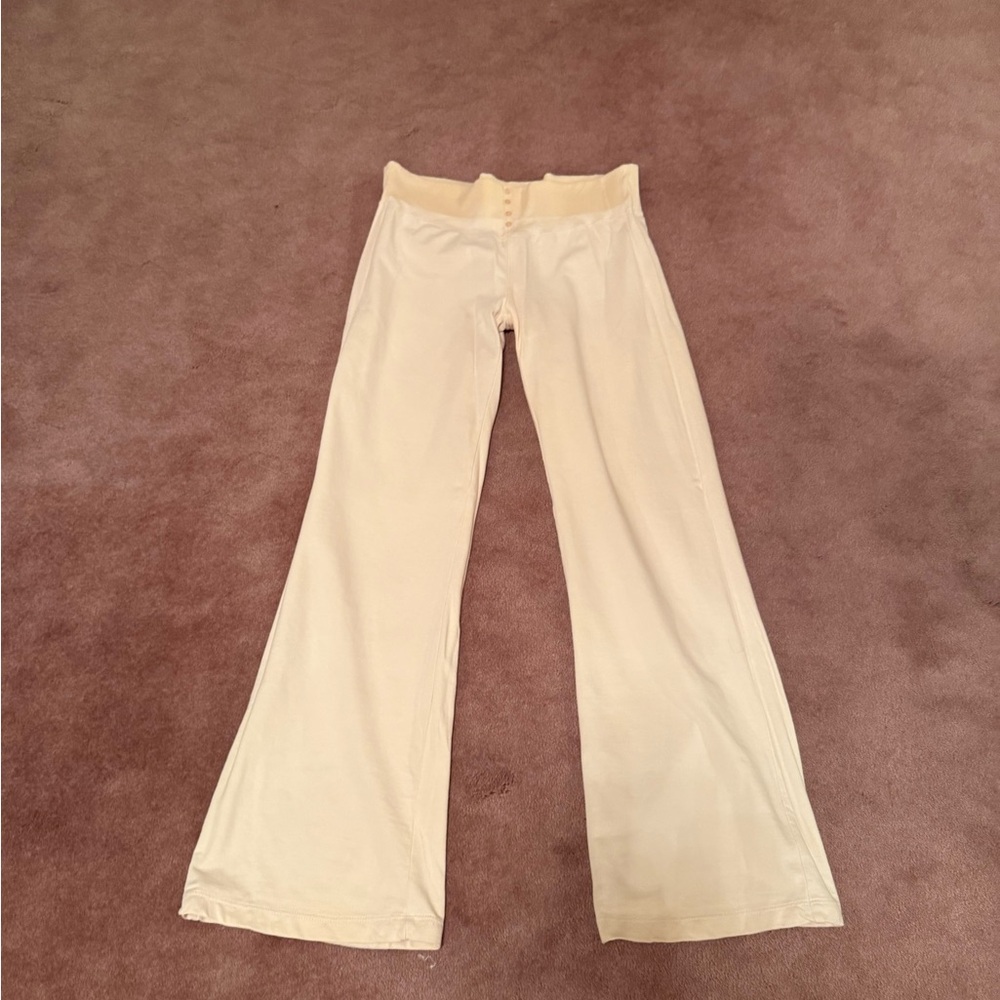 Cream Flared Pants